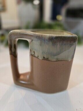 Signed Rodolfo Padilla Two-Tone Ceramic Mug in Brown and Cream*